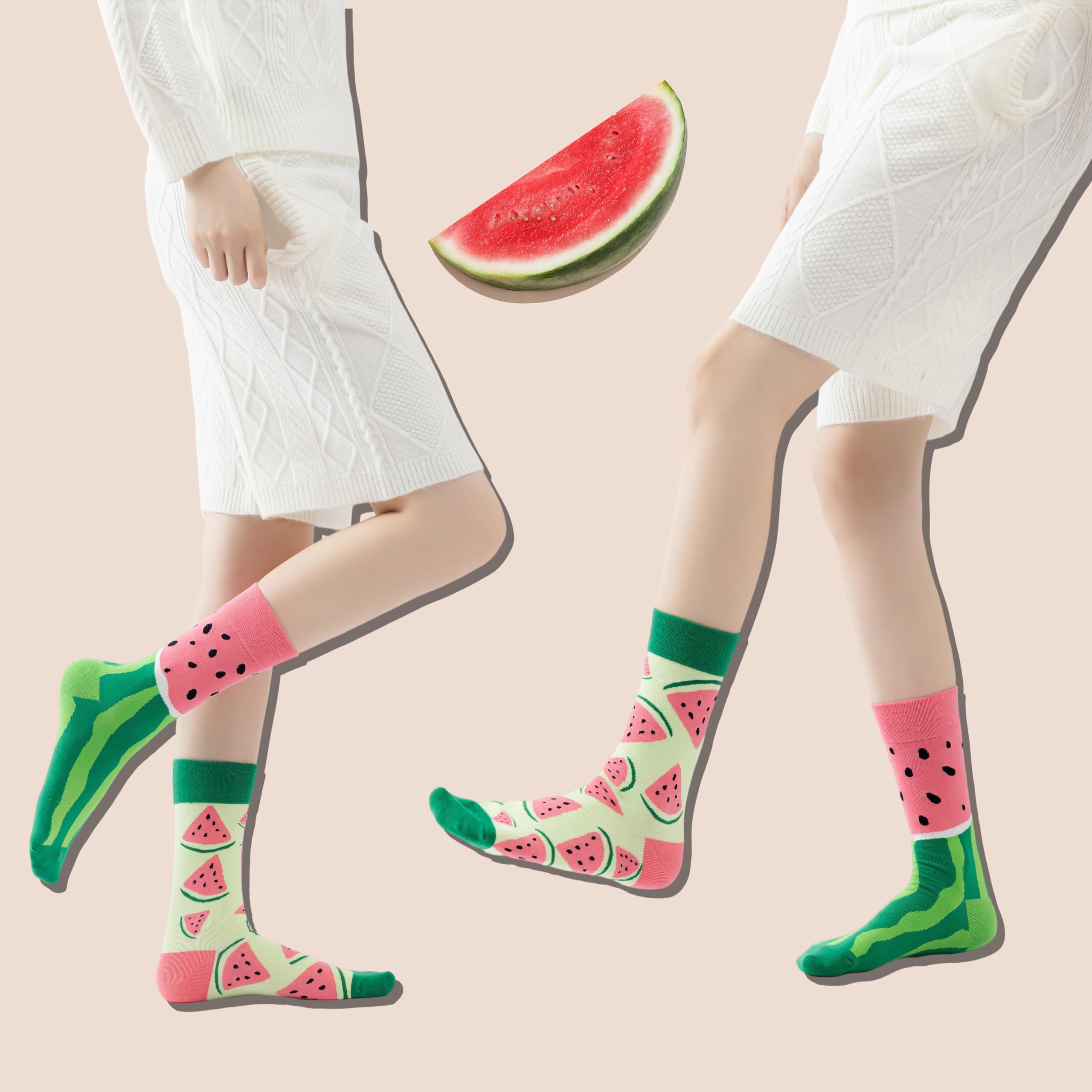 Watermelon Women Casual Calf Socks